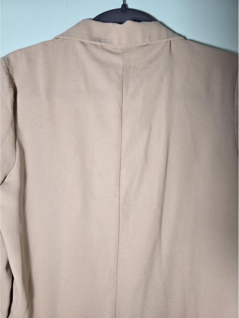 Forever 21 Beige 3/Sleeve,Open Front and pockets,chic Blazer Jacket size Small - Picture 11 of 16